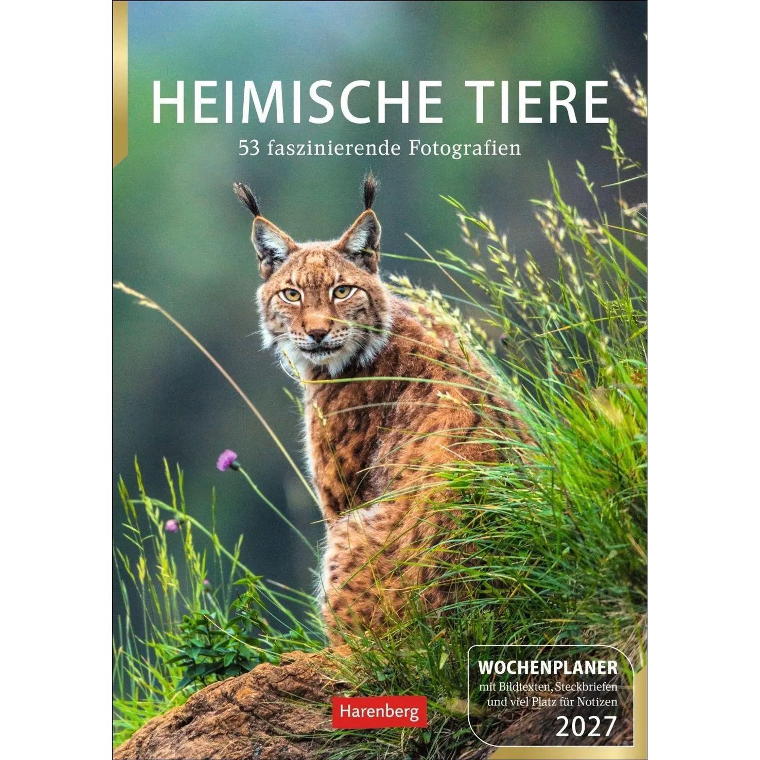Harenberg Kalender Verlag Wandkalender Heimische Tiere Wochenplaner 2027 - 53 faszinierende Fotografien
