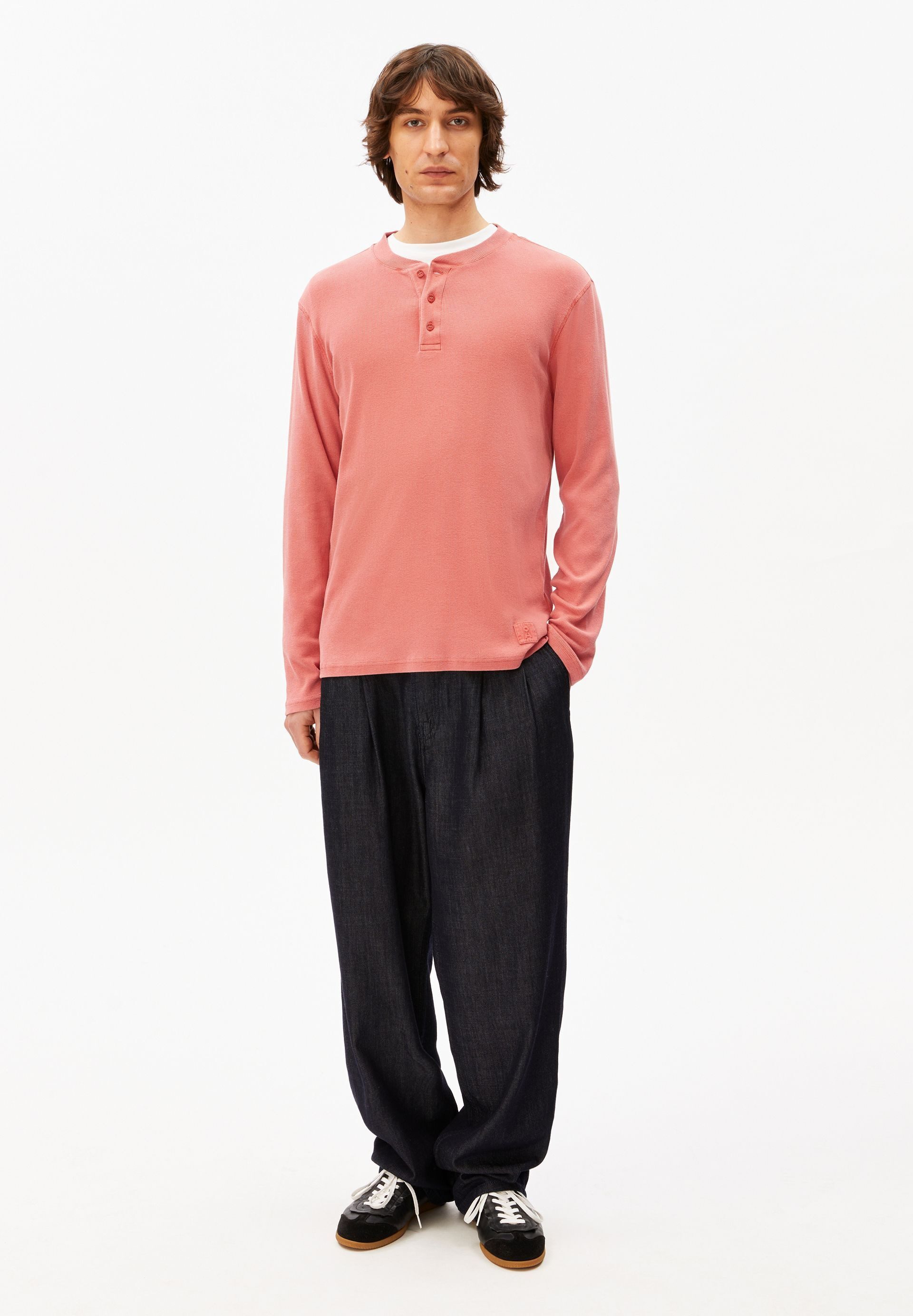 Armedangels Longsleeve HENLY GMT DYE Longsleeve aus Bio-Baumwoll-Mix Slim Fit