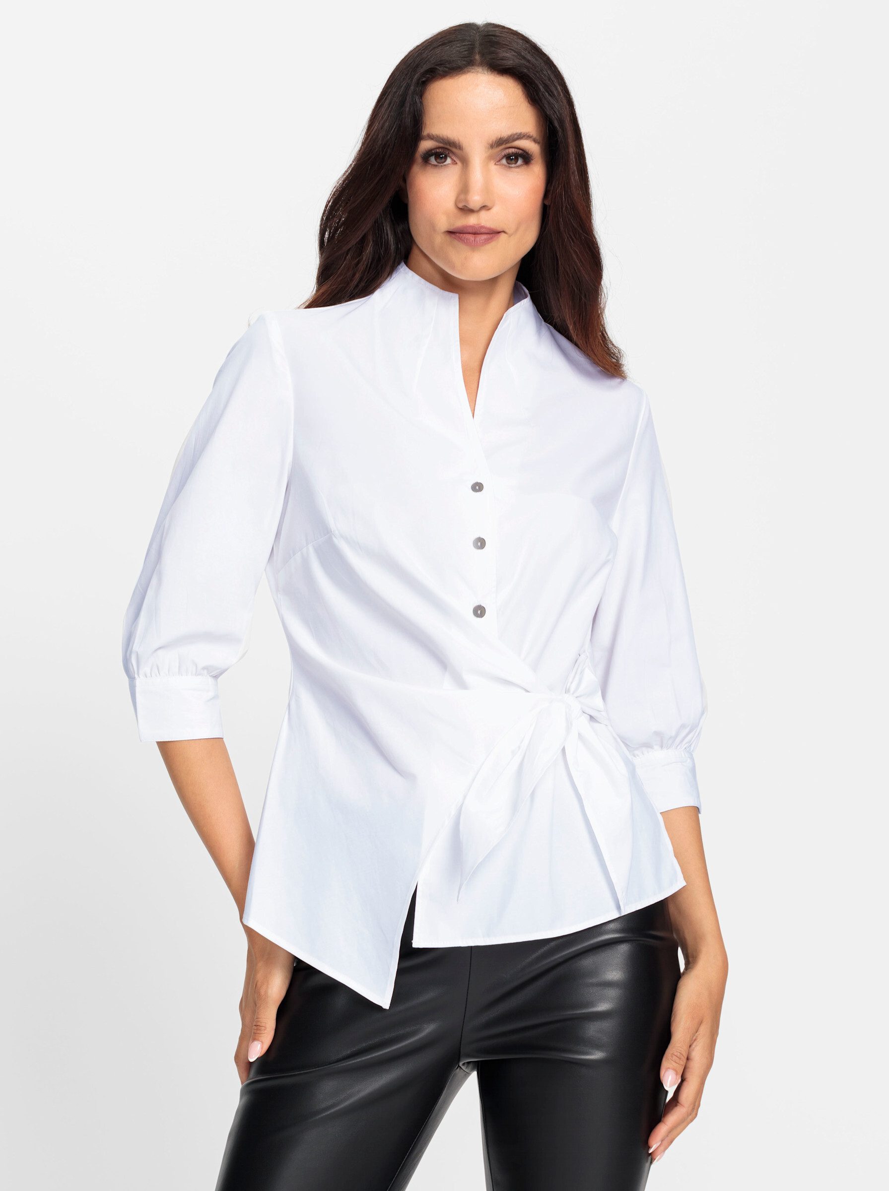 heine Klassische Bluse Wickelbluse . günstig online kaufen