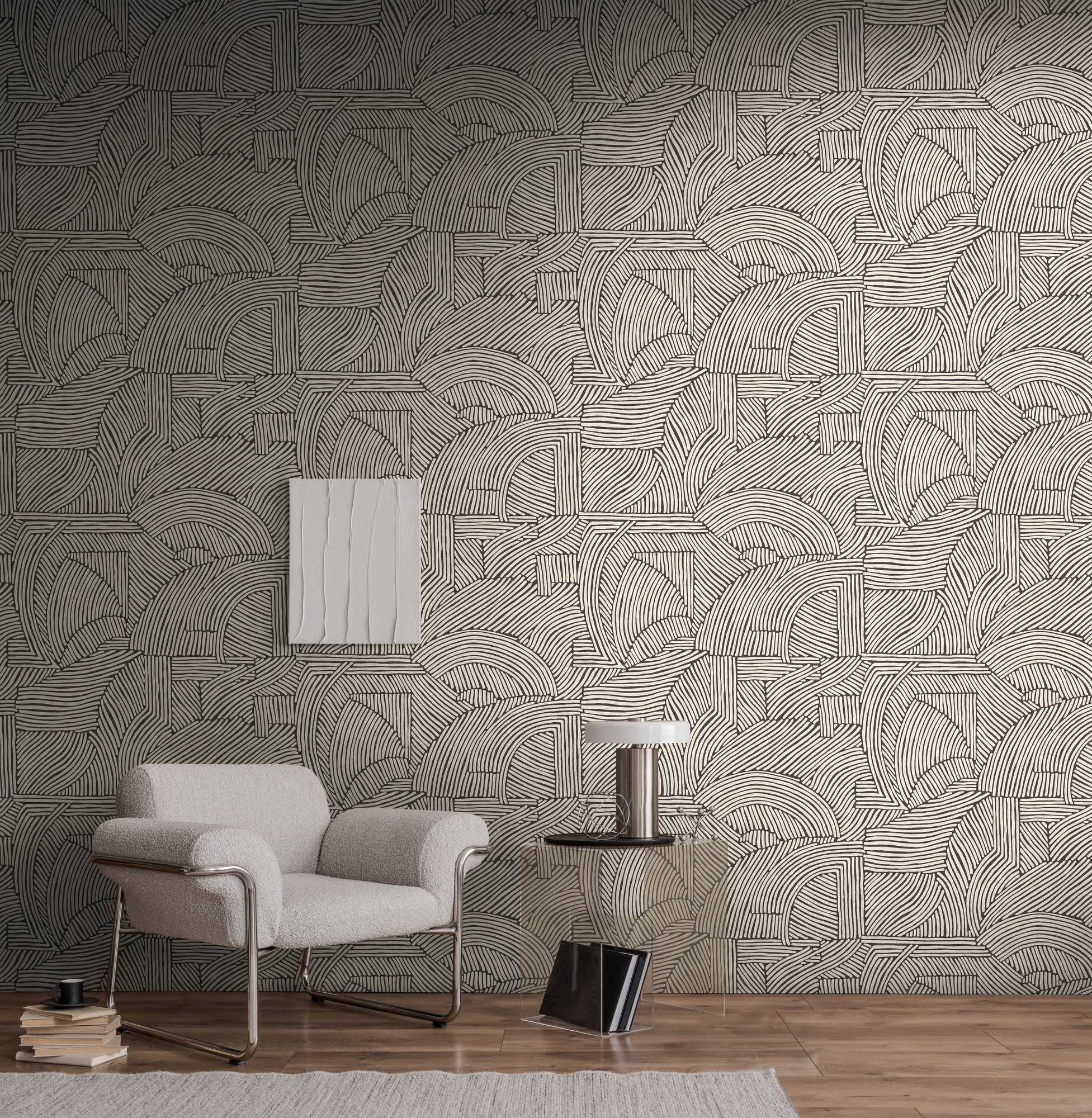 living walls Fototapete The Wall 4 Graphics – Geometrische 3D-Formen Vlies-Fototapete, leicht strukturiert, 3D-Optik, matt, geometrisch, (1 St), Geometrische 3D-Formen mit markanter 3D-Wirkung