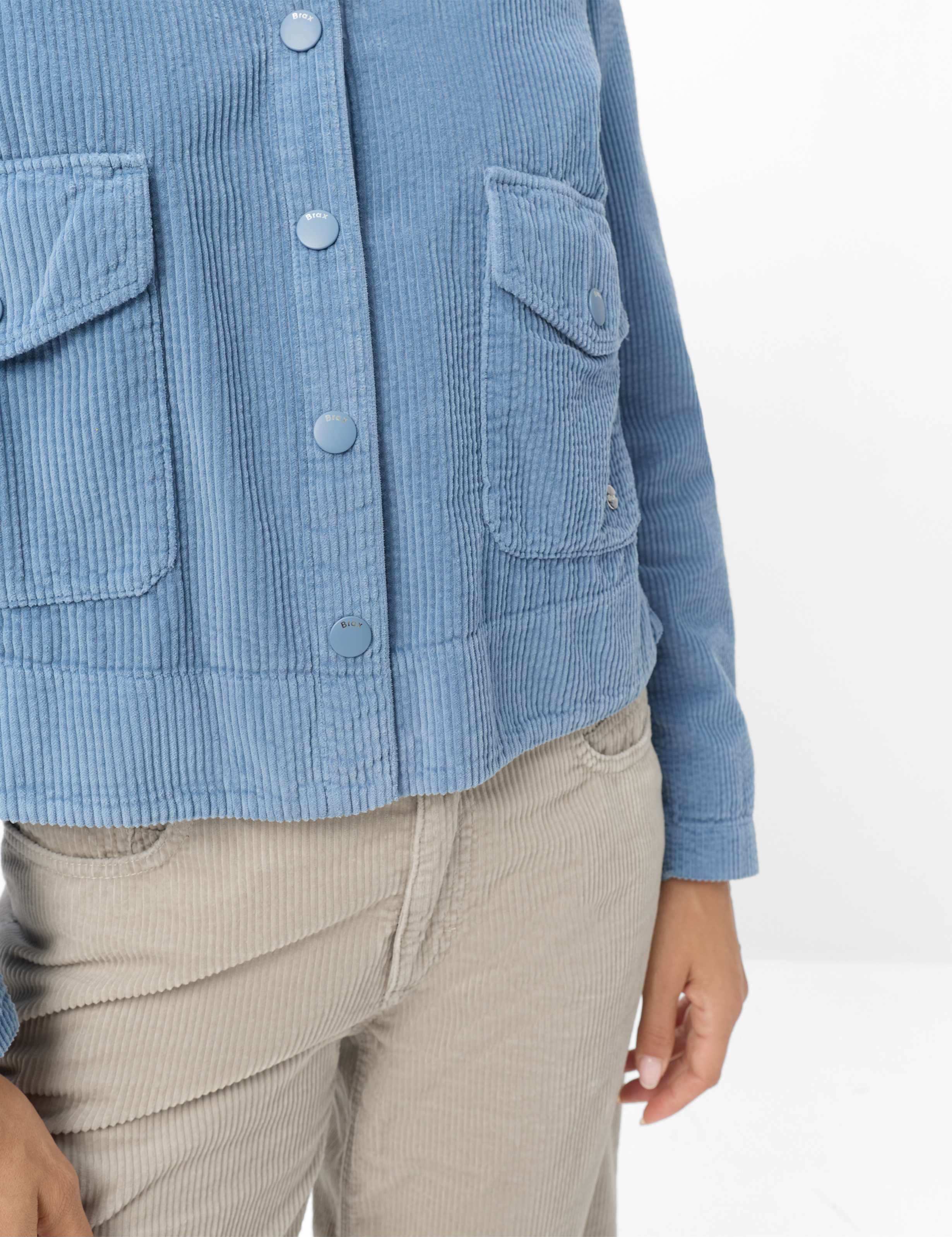 Brax Klassische Bluse Style VEGA Cord: Overshirt aus reiner Baumwolle – Bild 4 von 5