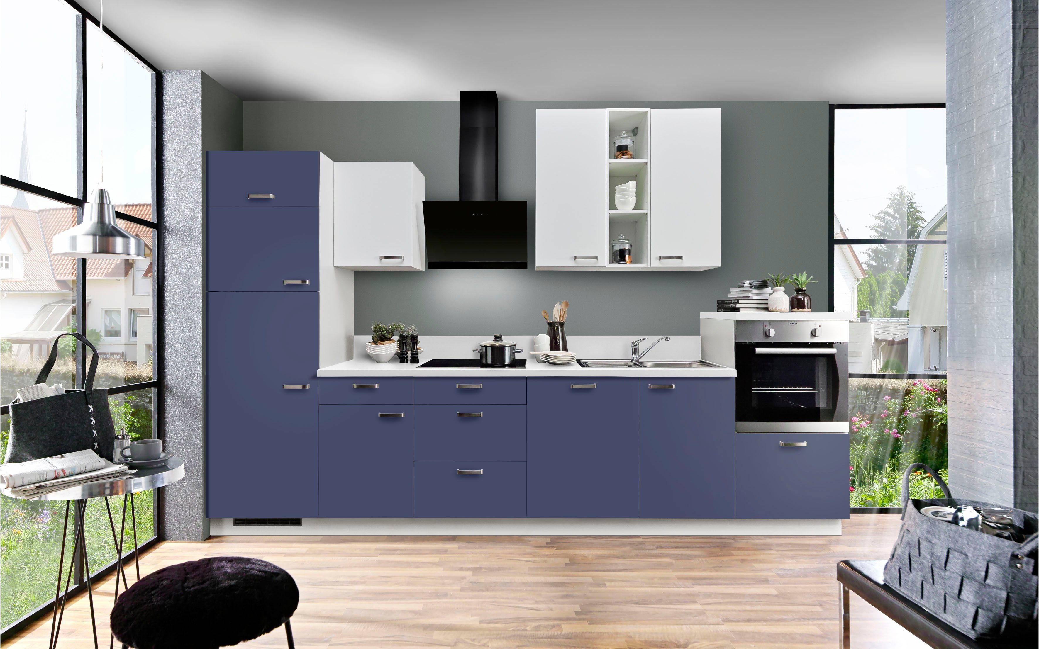 Express Küchen Küchenzeile »Bari«, mit Soft-Close-Funktion und  Vollauszügen, vormontiert, Breite 340 cm