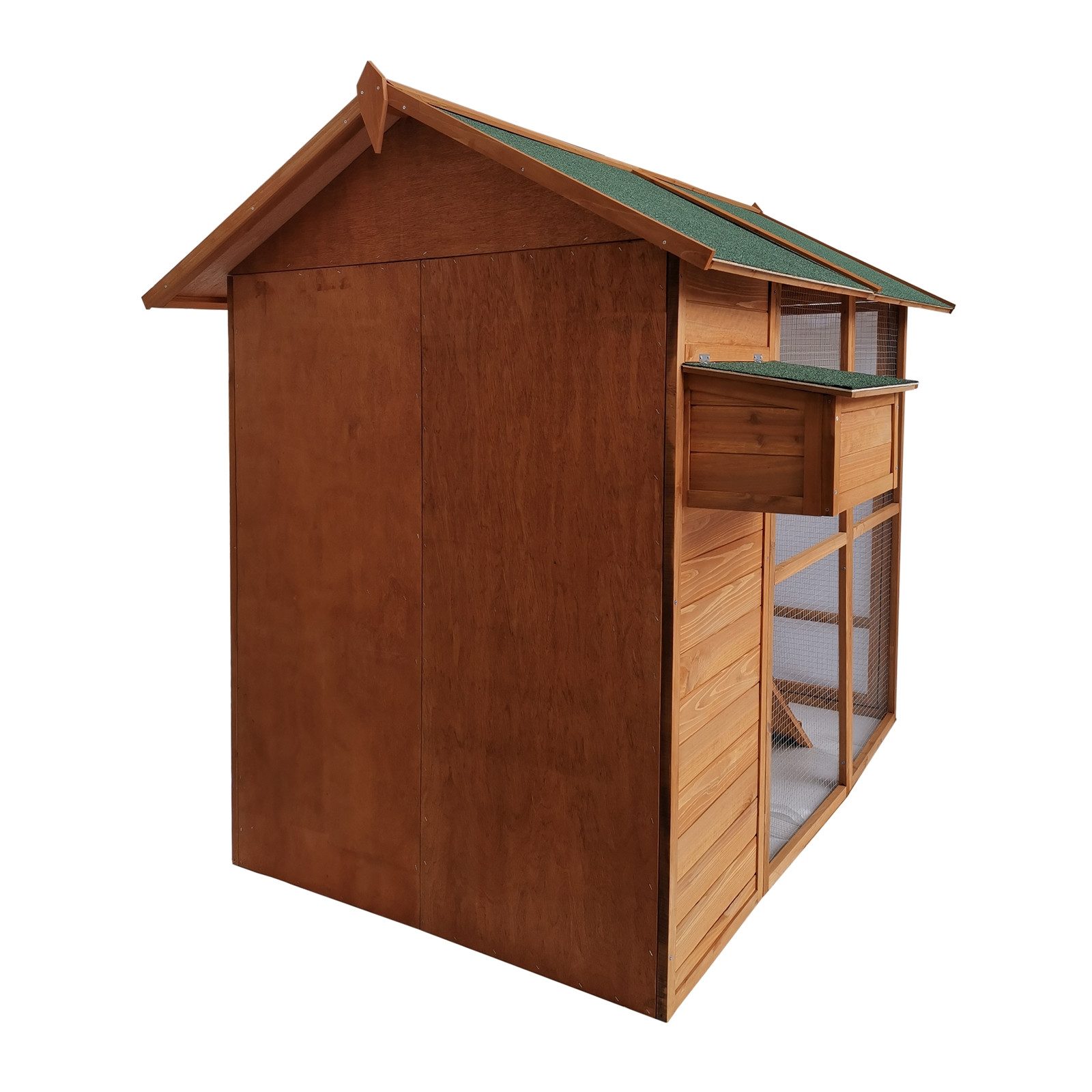 HTI-Living Hühnerstall Großes Hühnerhaus mit Freilaufgehege, Vogelvoliere Freigehege Hühnerstall