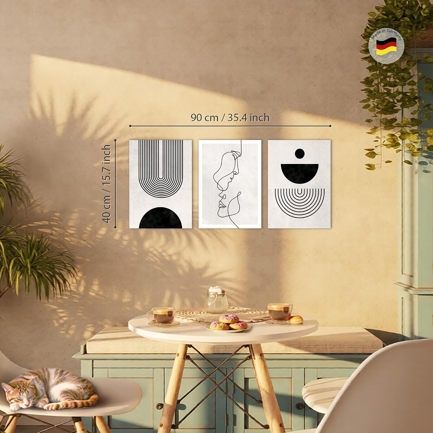 Novart Wandbild Abstrakt Novart Figuren Wohnzimmer Deko Abstract, Formen – Bild 3 von 5