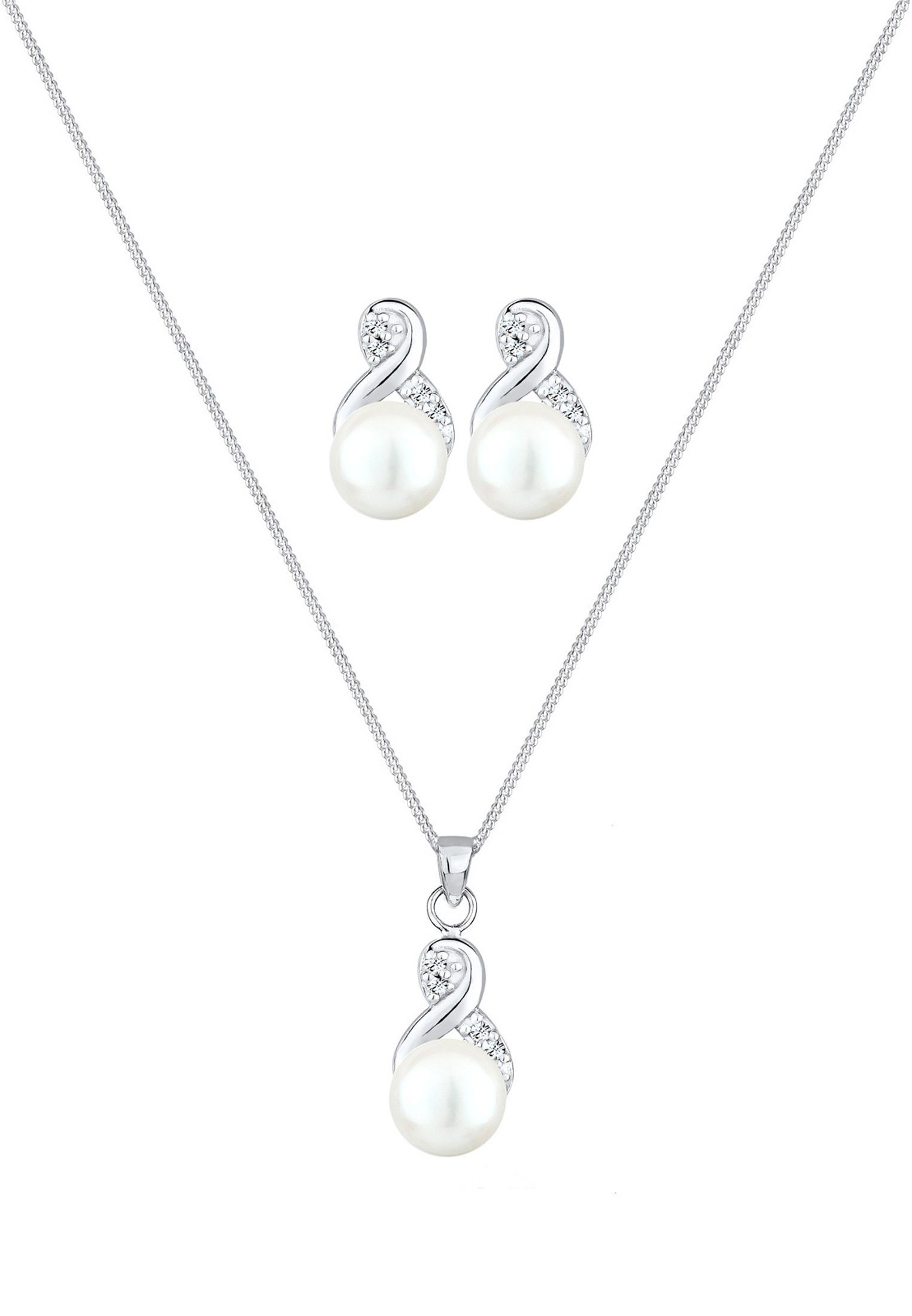 Elli Schmuckset Infinity Perlen Kristalle 925 günstig online kaufen