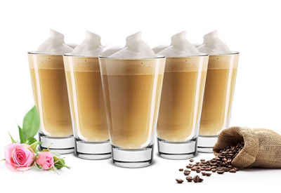 Sendez Latte-Macchiato-Glas »6 Latte Macchiato Gläser 310ml Kaffeegläser Teegläser«, Klar