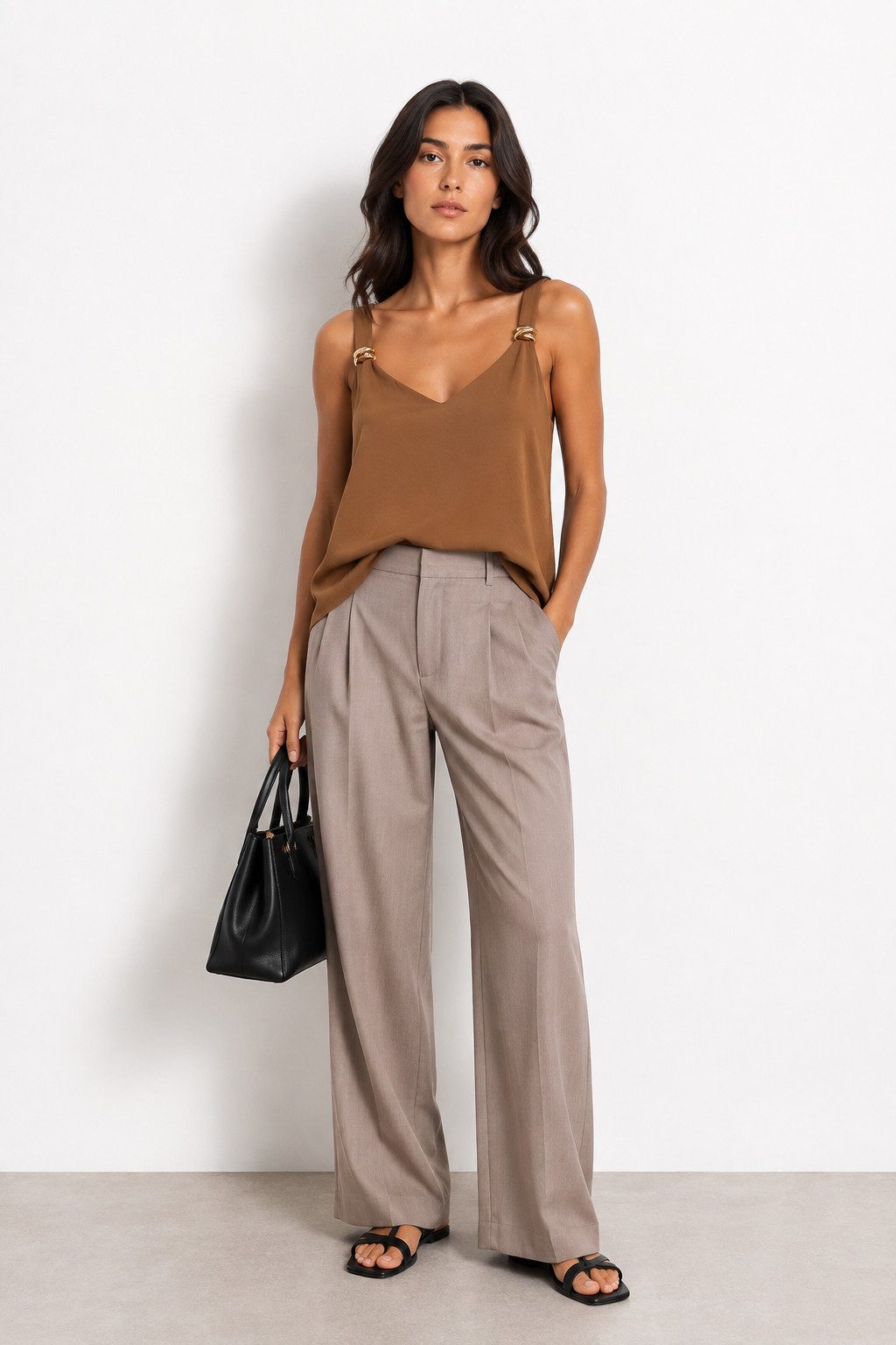 ITALY VIBES Trägertop - elegantes Ärmelloses Shirt - sommerliches Damen Top ONE SIZE, passend von Größe S bis XL – Bild 4 von 4
