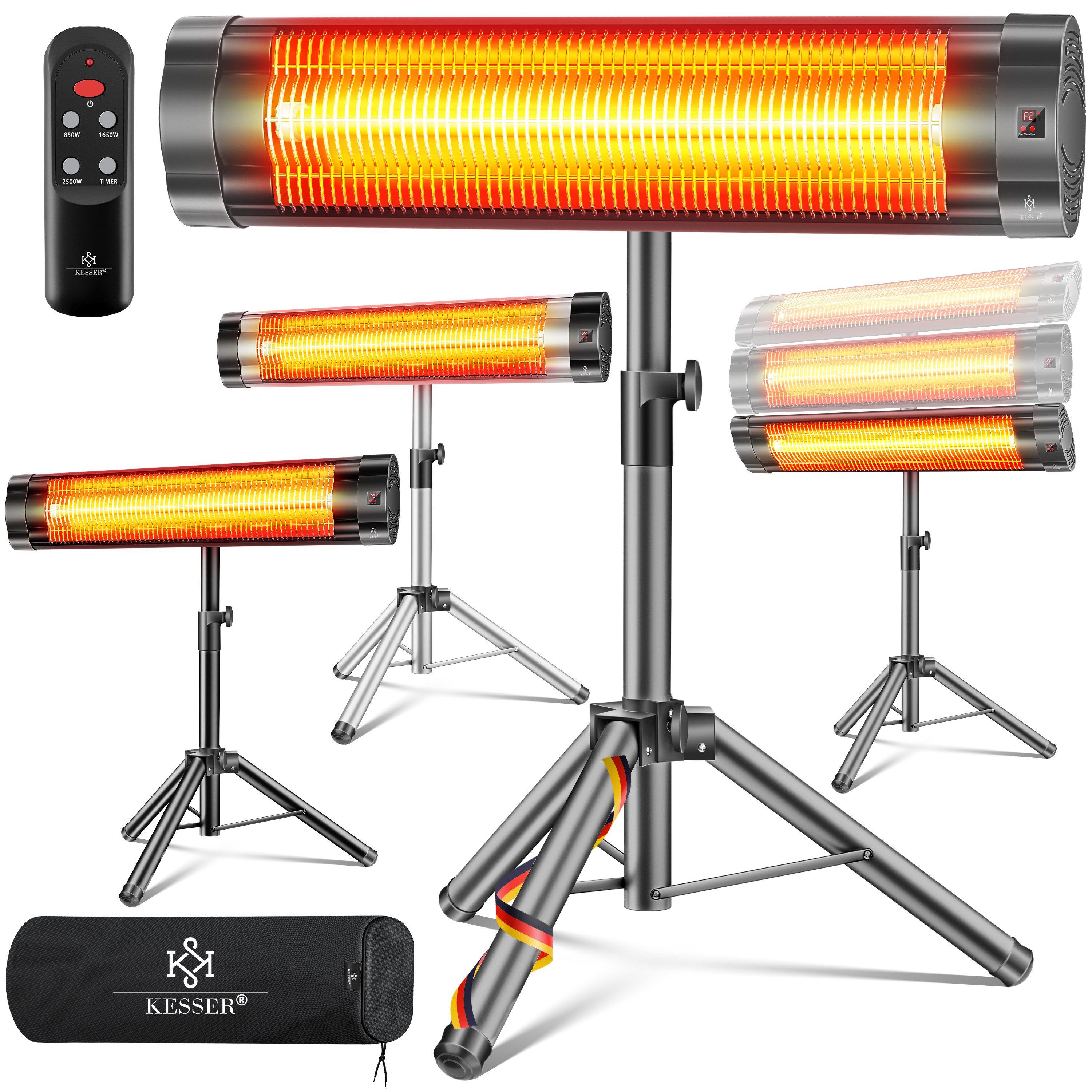 KESSER Infrarotstrahler, 2500 W, Infrarotstrahler Heizstrahler Terrassenstrahler 2500W