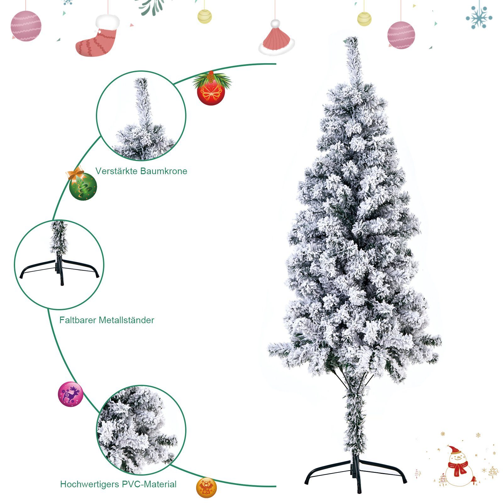 Tannenbaum,120cm/150cm BIGTREE Weihnachtsbaum Künstlicher Weihnachtsbaum