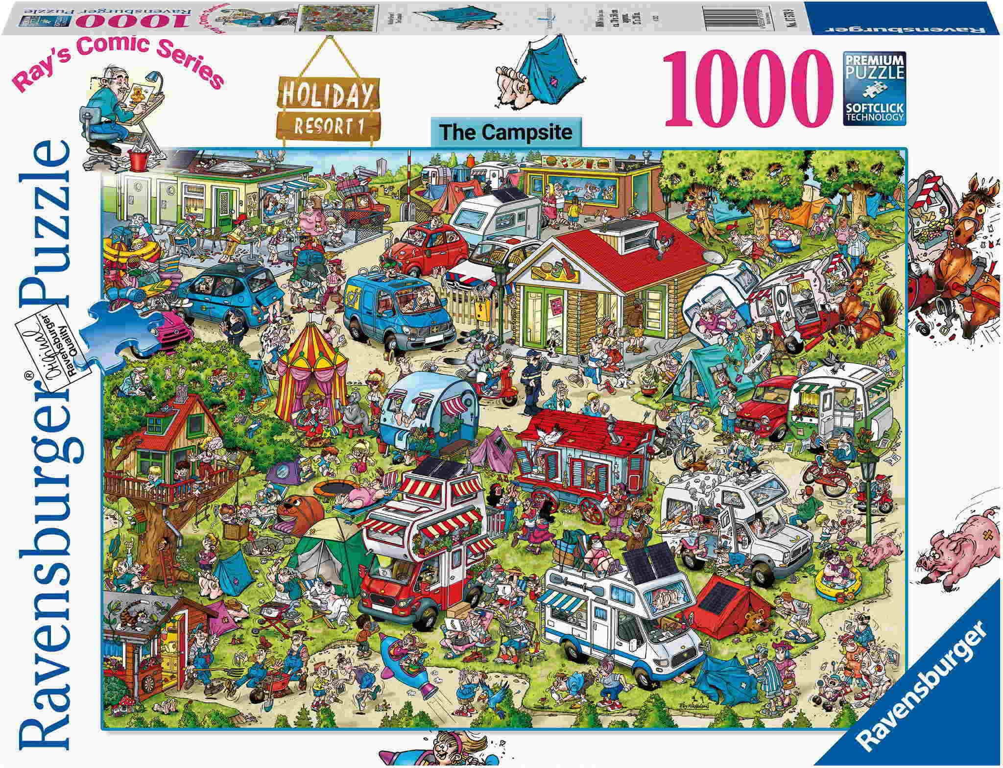 Ravensburger Puzzle 1000 Teile Puzzle Holiday Resort 1 - The Campsite 17578, 1000 Puzzleteile