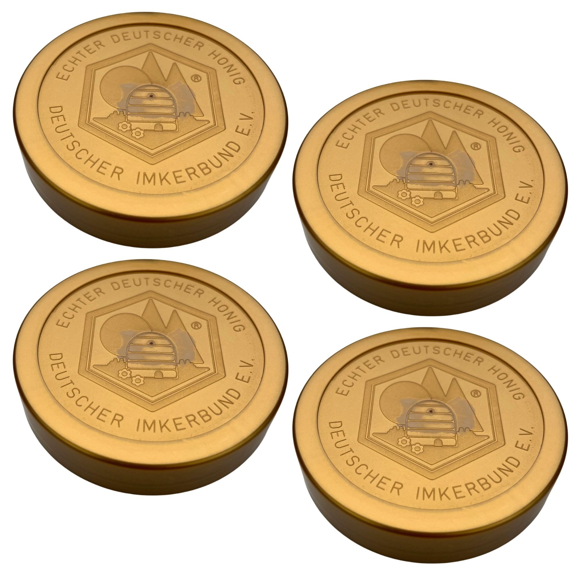 BIENEN SCHMIDT Einmachglas 60x Ersatzdeckel Schraubdeckel Kunststoffdeckel für DIB 500 g Gläser, (60-tlg., 60 Stk), Dichtungsdeckel, Deckel für Einmachgläser