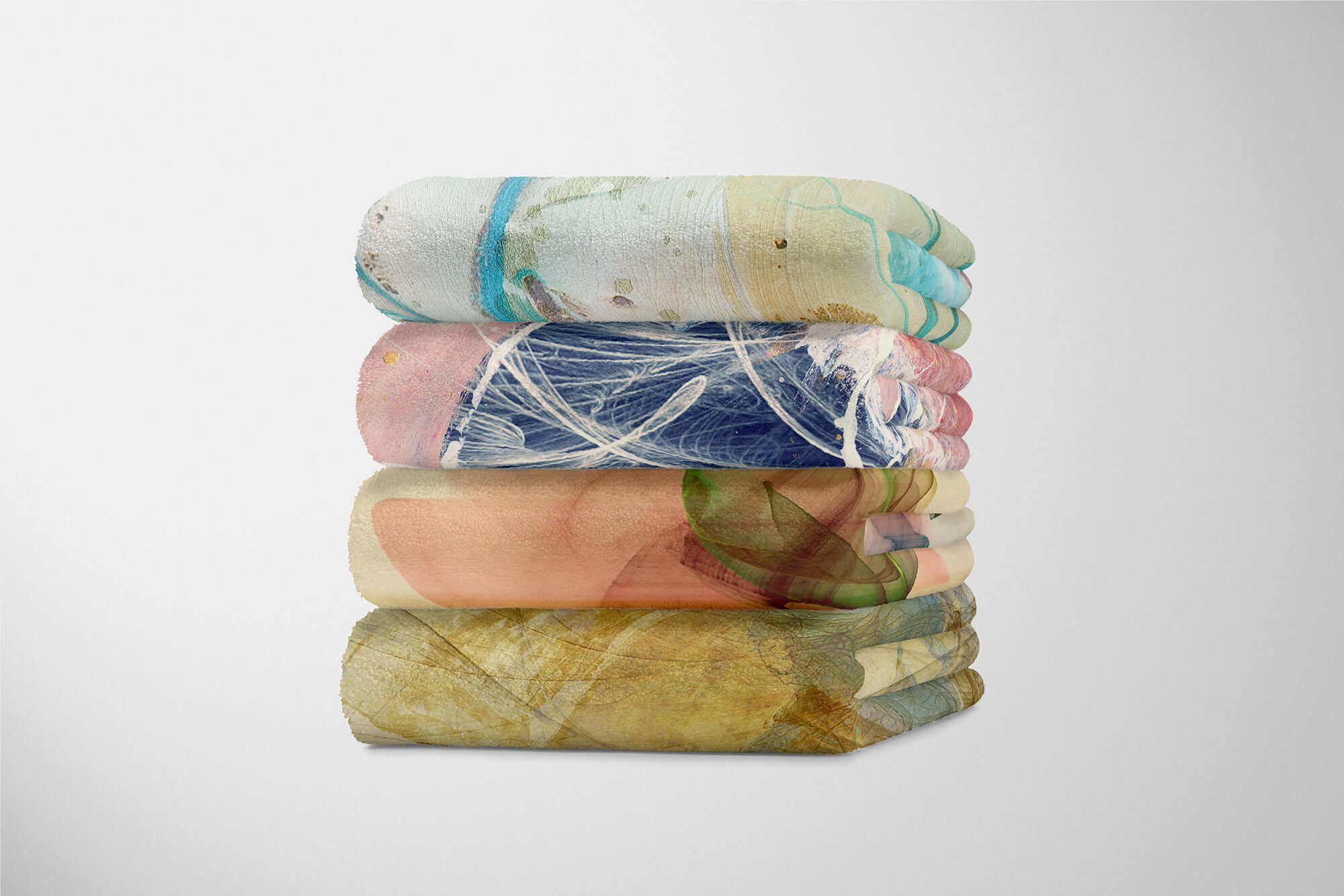 Handtuch Handtücher Motiv, Handtuch Strandhandtuch Kuscheldecke Sinus (1-St), Art Saunatuch Enigma mit abstrakten Baumwolle-Polyester-Mix