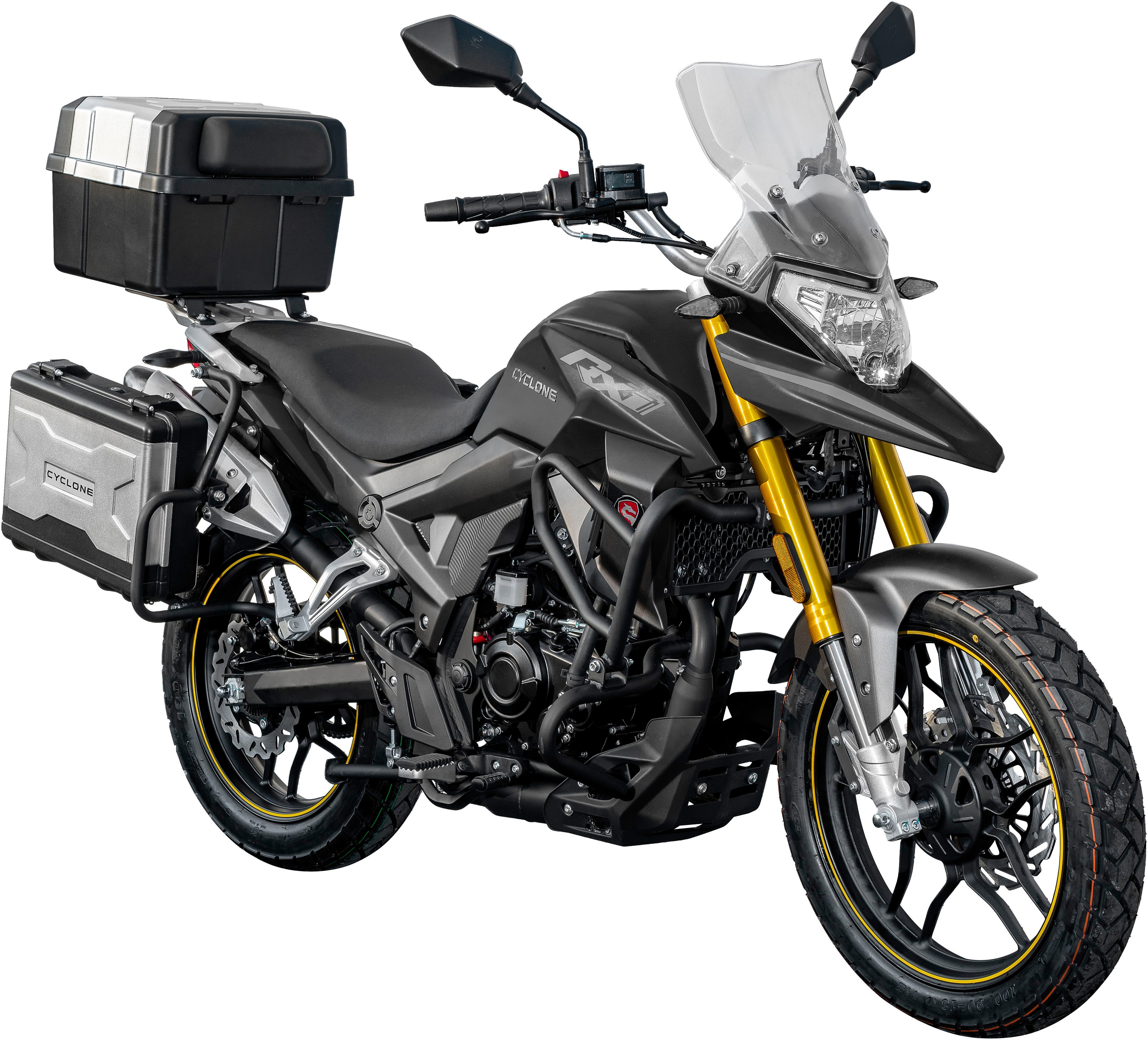Cyclone Motorrad RX1 Pro, 125, E5+, Adventure, 124 ccm, 99 km/h, Euro 5+, 11 kW, 15 PS, ABS, 125er Adventure, digitales Cockpit