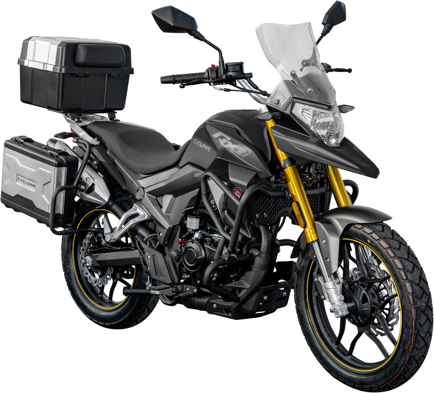 Cyclone Motorrad RX1 Pro, 125, E5+, Adventure, 124 ccm, 99 km/h, Euro 5+, 11 kW, 15 PS, ABS, 125er Adventure, digitales Cockpit