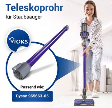 VIOKS Verlängerungsrohr Rohr Ersatz für Dyson 965663-05, lila mit Elektroanschluss für Staubsauger