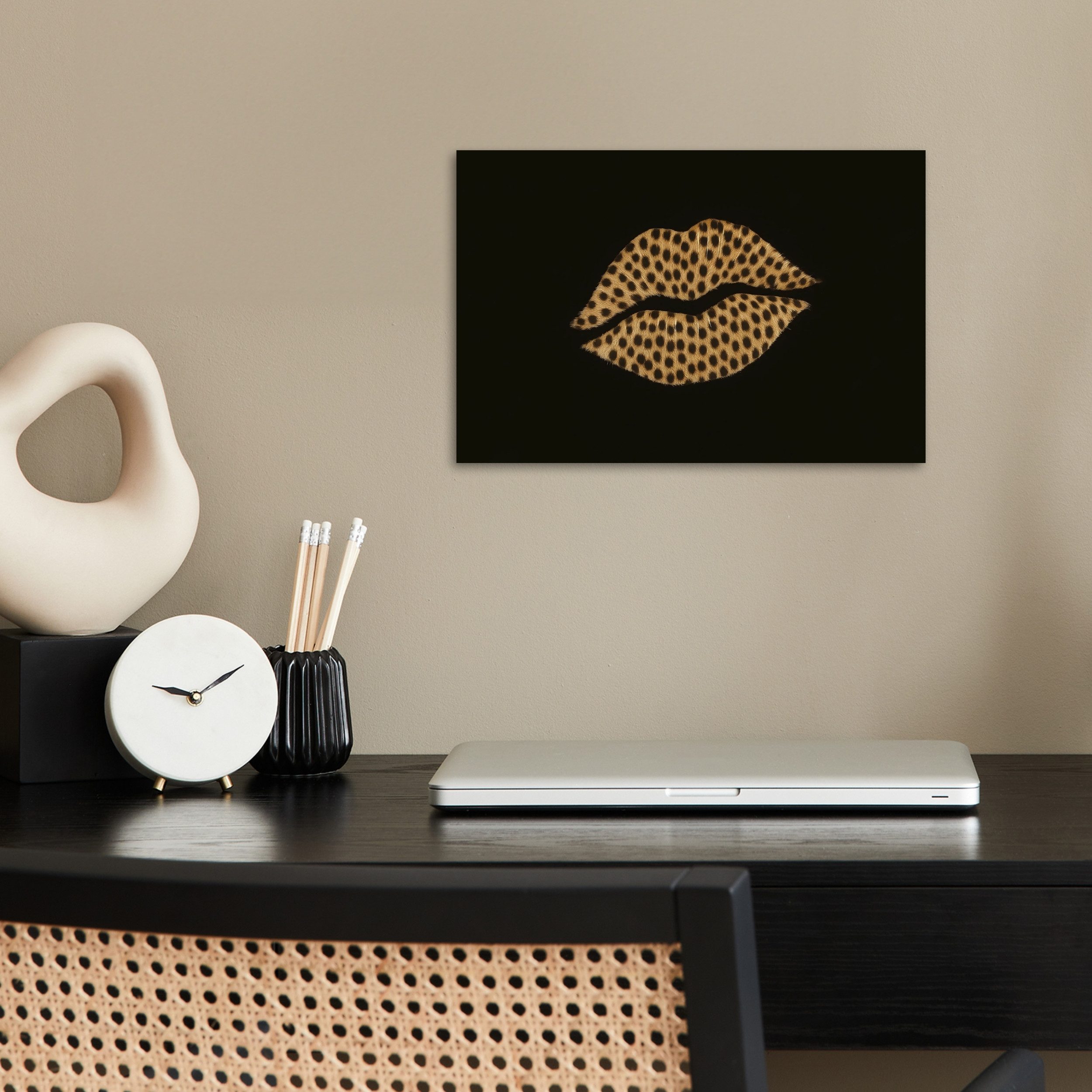 MuchoWow Poster Lippen - Schwarz - günstig online kaufen
