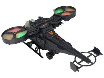 LEAN Toys Spielzeug-Hubschrauber Militärhubschrauber Groß Licht Sound Hubschrauber Spielzeug Aufkleber