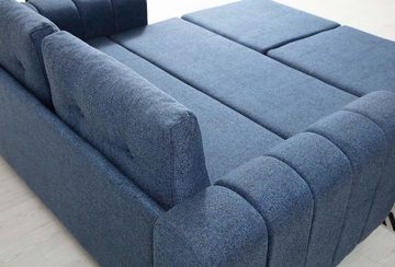 JVmoebel 2-Sitzer Hellblauer Zweisitzer Wohnzimmer Designer 2-Sitzer Luxus Stoffsofa, 1 Teile, Made in Europa