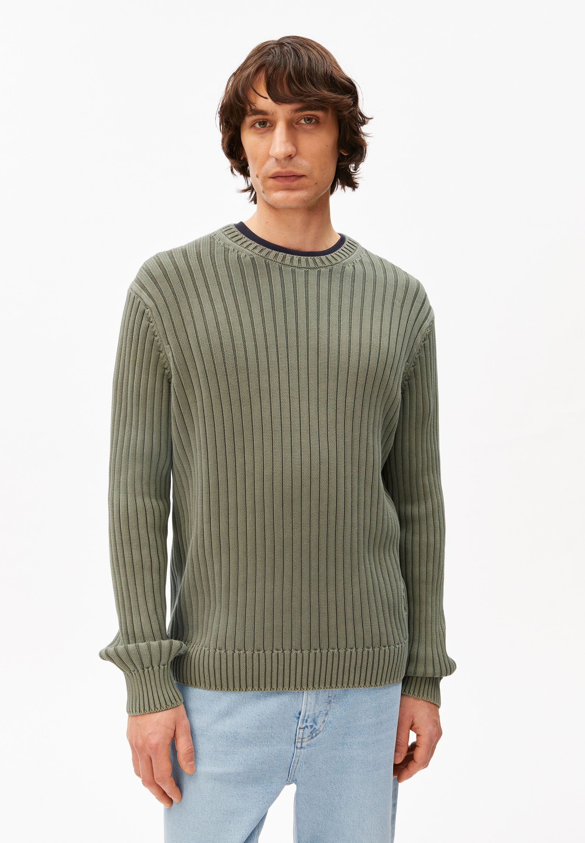 Strickpullover PIGMENT DYE RIB Pullover aus Bio-Baumwolle