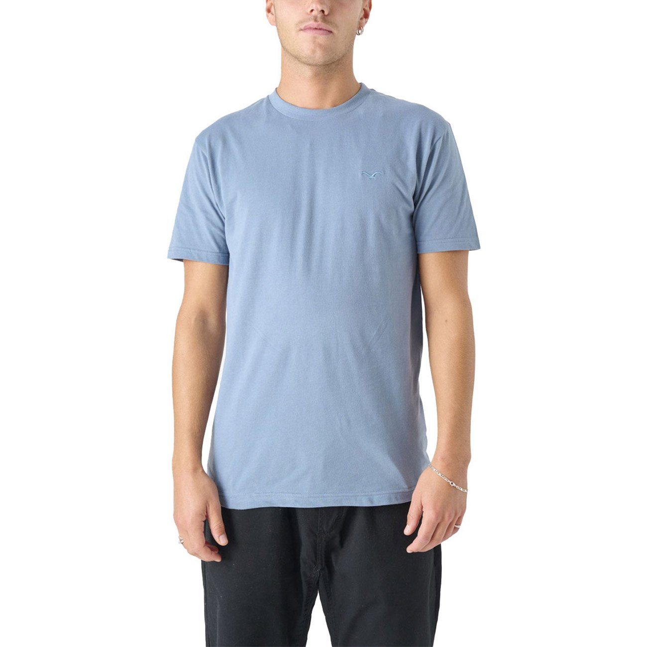 T-Shirt Cleptomanicx Regular graphite Ligull blue
