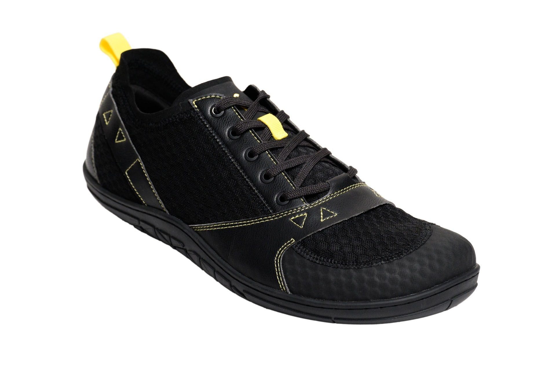 Barfussschuhe Sneaker Milo schwarz/lime Fitnessschuh