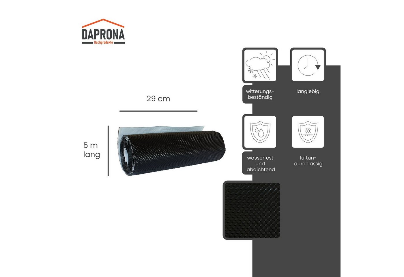 Thumbnail - DAPRONA Anschlussdichtungsband, (5m Wandanschlussband 3D, Kaminanschlussband, 1-St), Wandanschlussband, Kaminanschlussba...