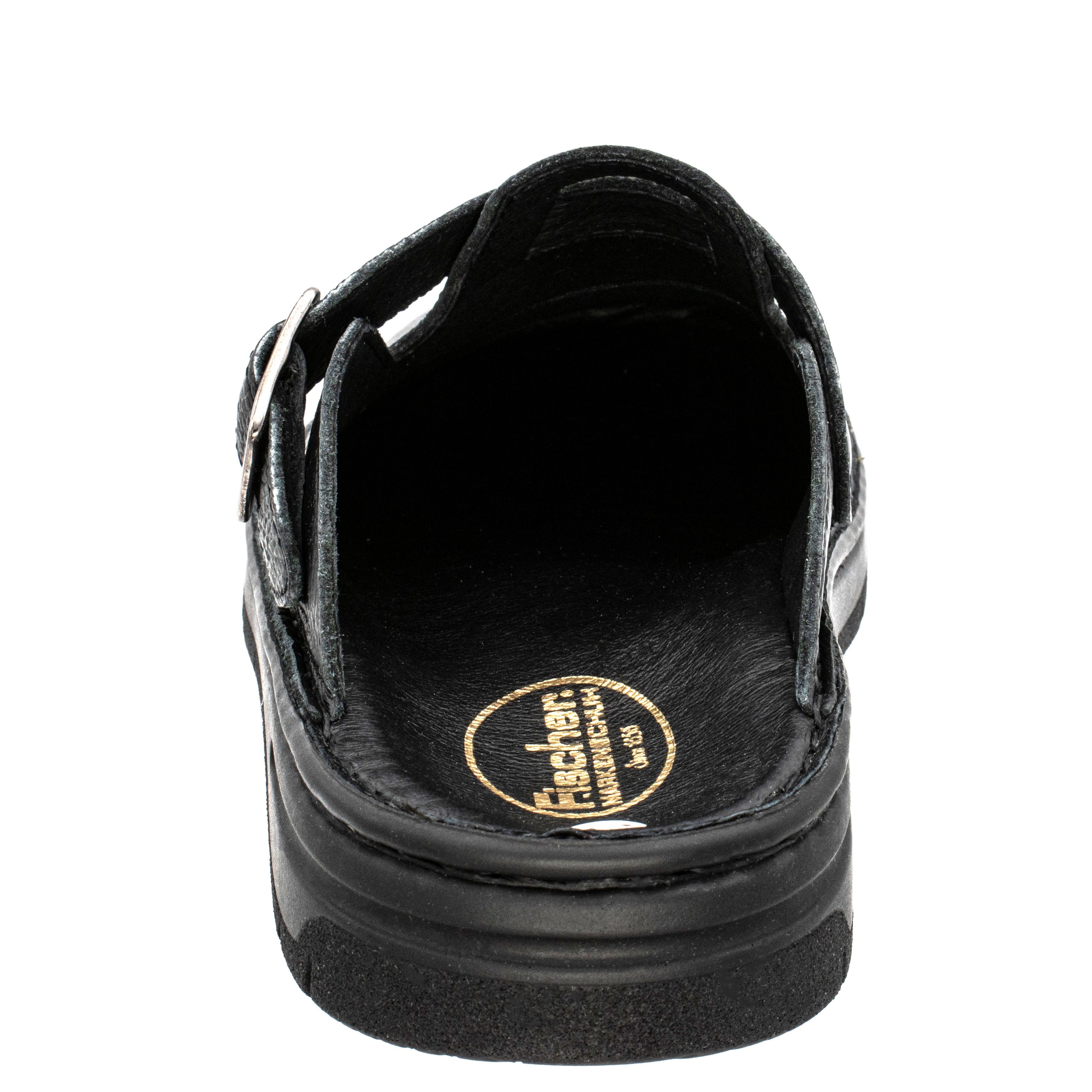 Fischer-Markenschuh Sina Pantolette aus Nappaleder, gepolstertes Lederfußbett