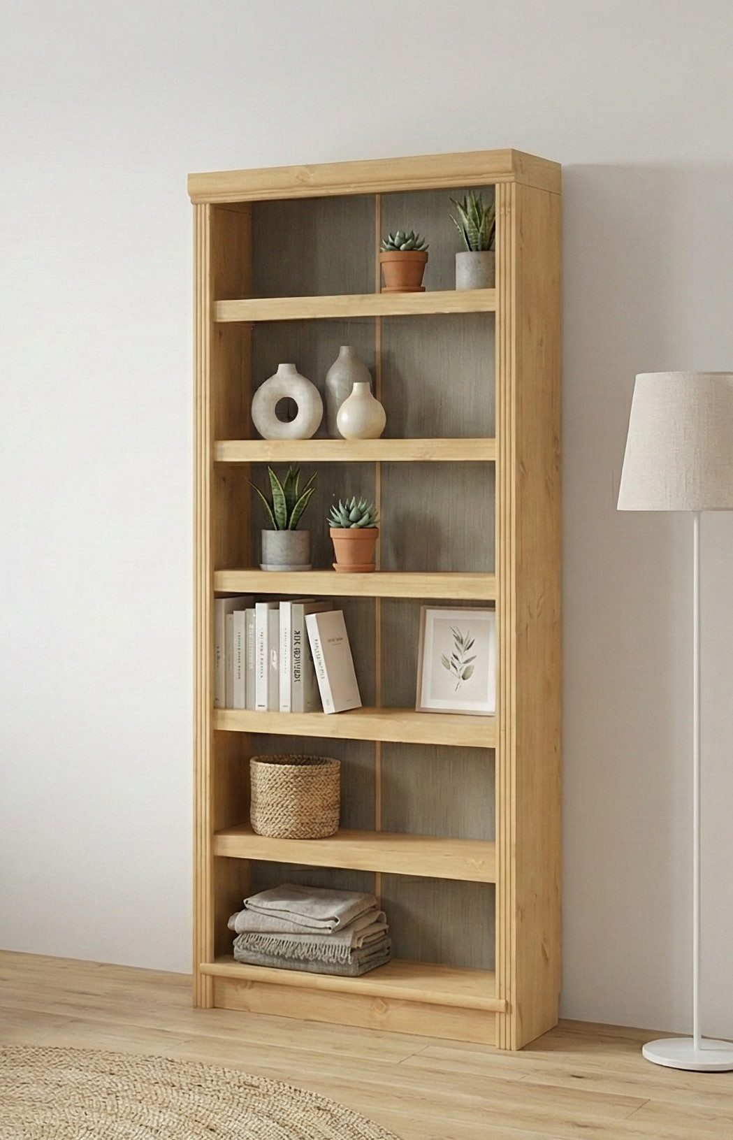 OTTO home Bücherregal Soeren Regal B/T/H: 80/29/185 cm, 6 Fächer, aus massiver Kiefer, FSC®-zertifiziert