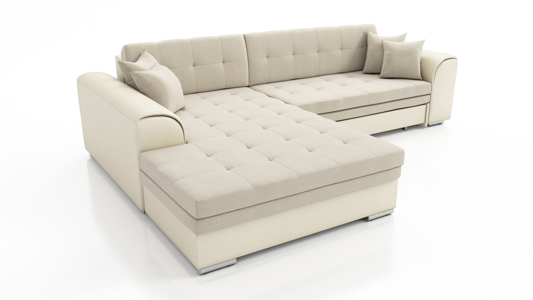 Fun Möbel Ecksofa Couchgarnitur SARRA Kunstleder/Stoff günstig online kaufen