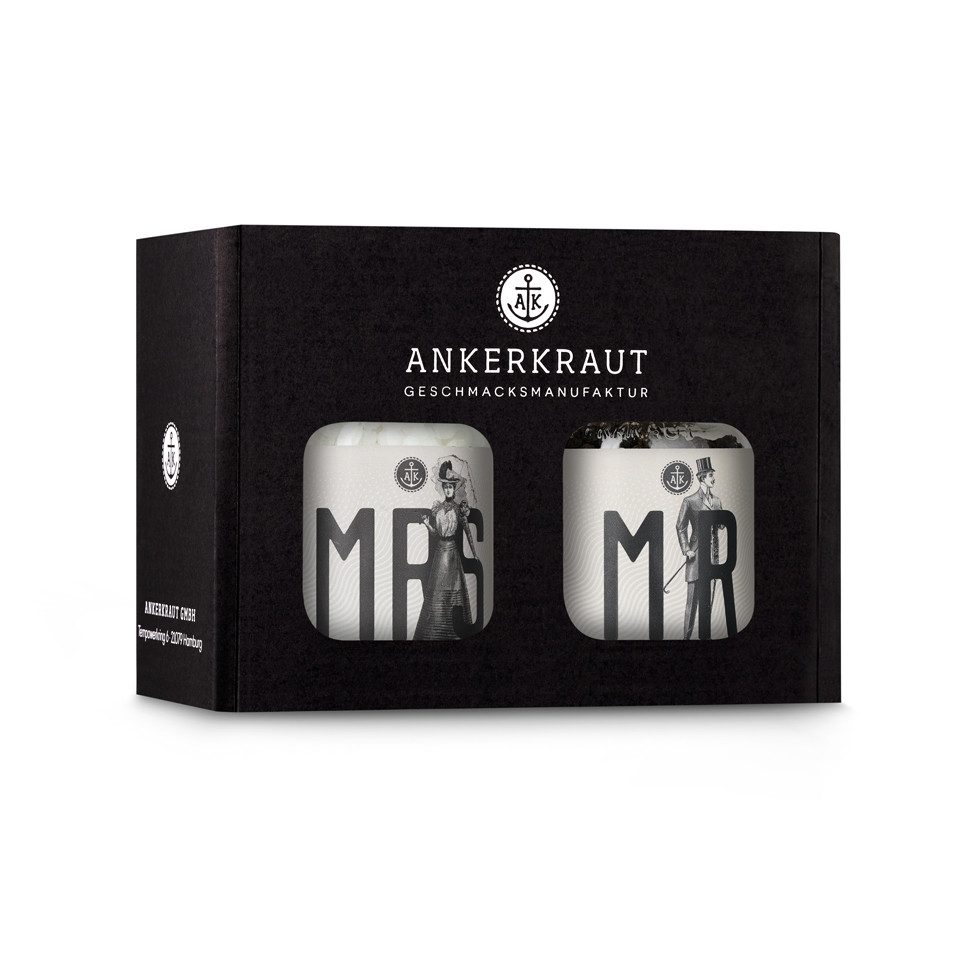 Ankerkraut Gewürz Hochzeit Geschenk-Box, Ankerkraut Geschenk-Box Hochzeit - Gewürzmischung Sichtfenster