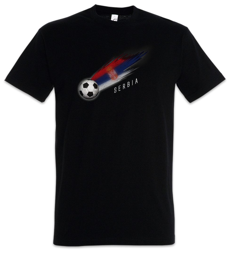 Urban Backwoods Print-Shirt Serbia Football Comet I Herren T-Shirt Serbien Serbisch Serbische (1-tlg) Serbian Fahne Fußball Fussball