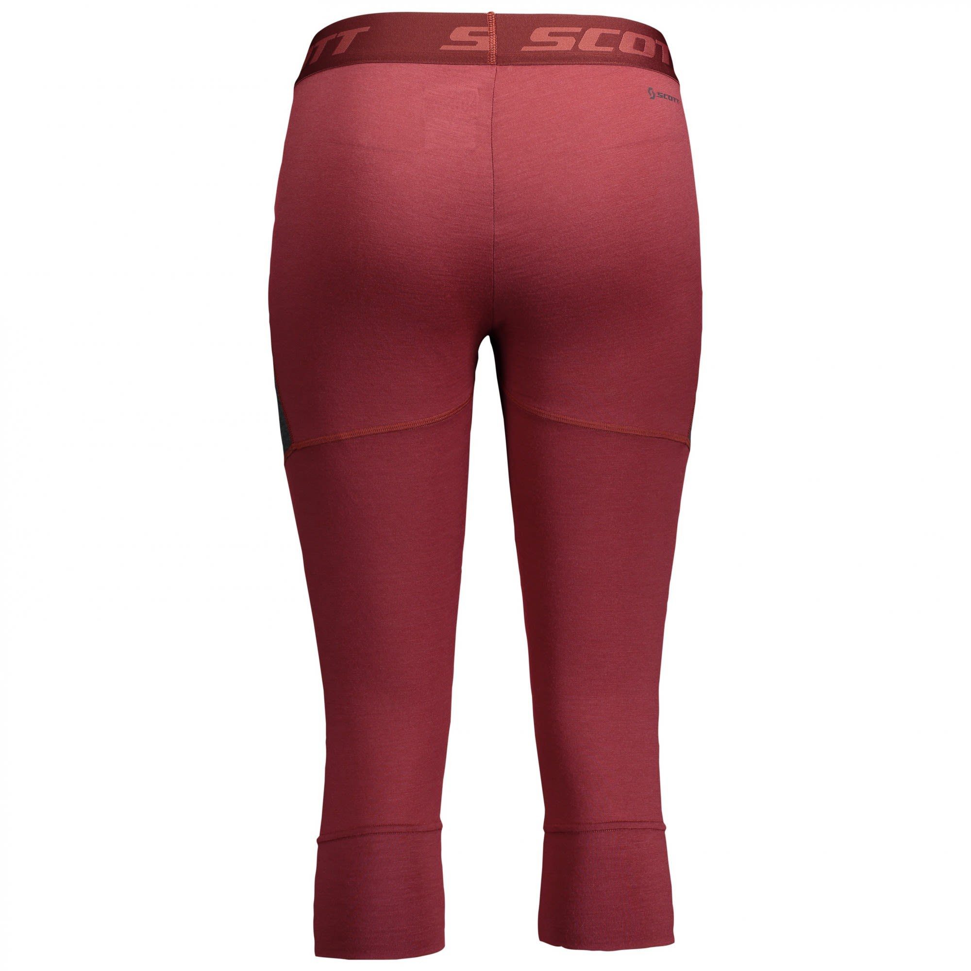 Damen Lange W Red Pants Melange Defined Scott Lange Dark Brown Unterhose - Unterhose Merino Grey Scott