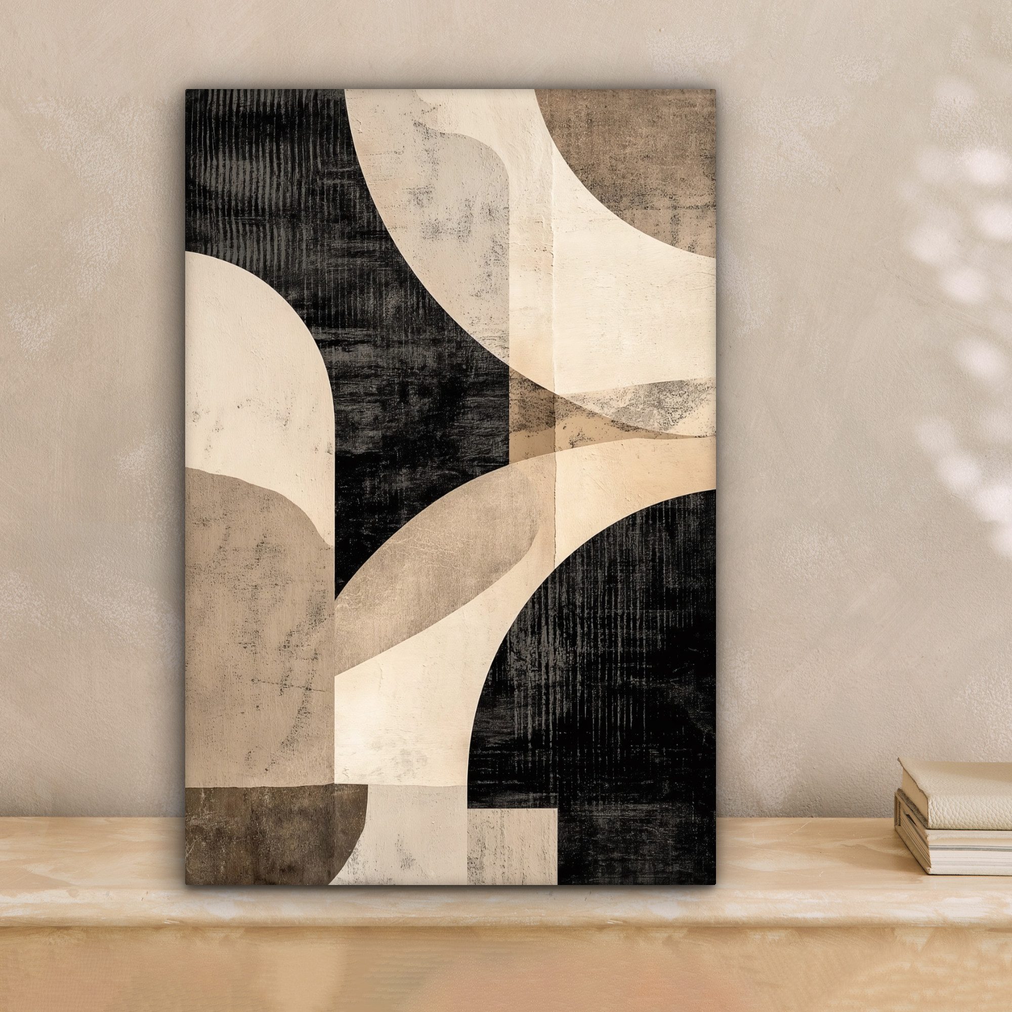 OneMillionCanvasses® Leinwandbild Abstrakt - Formen - Modern - Beige, Fotod günstig online kaufen