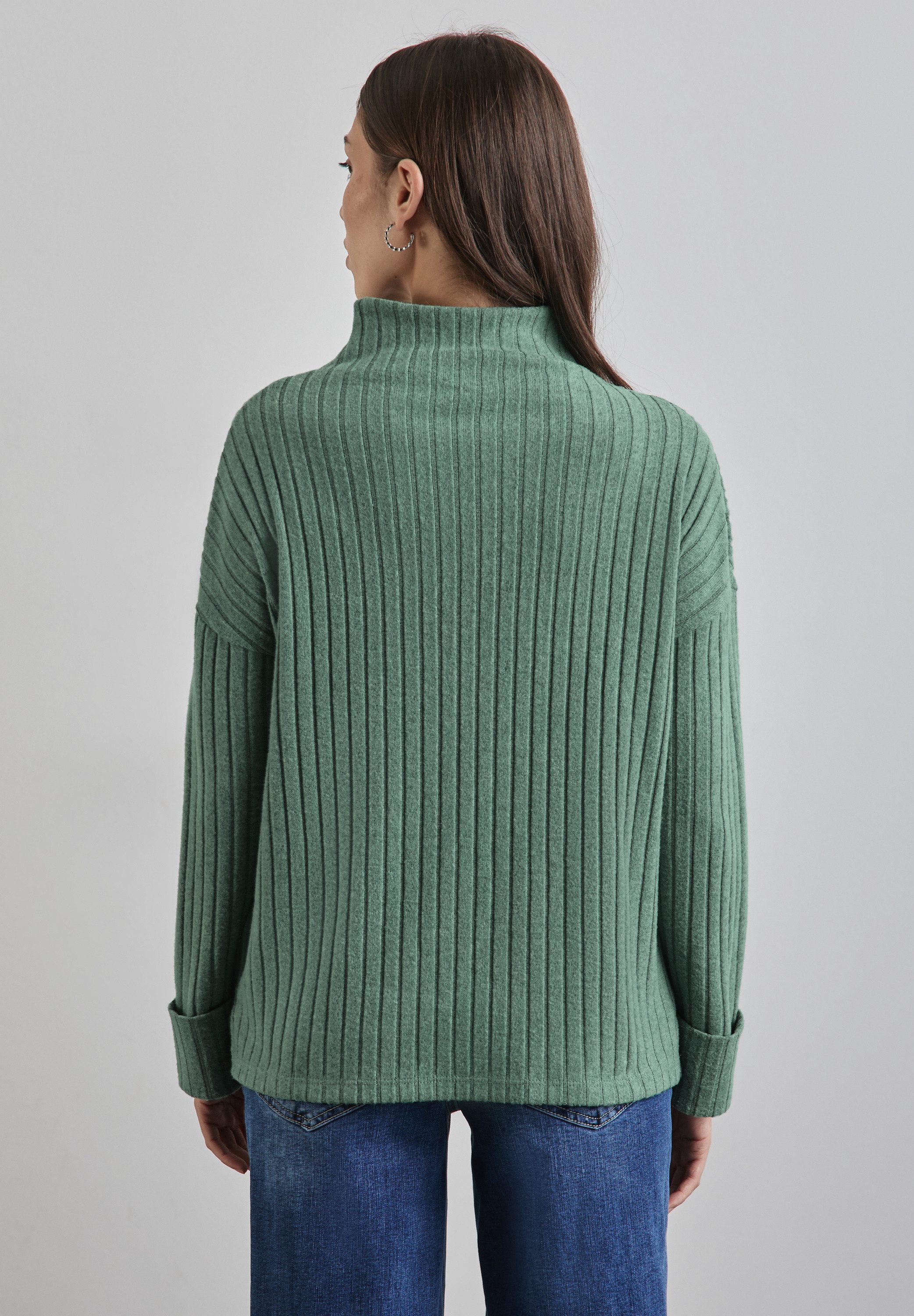 STREET ONE Langarmshirt mit Ripp-Struktur günstig online kaufen