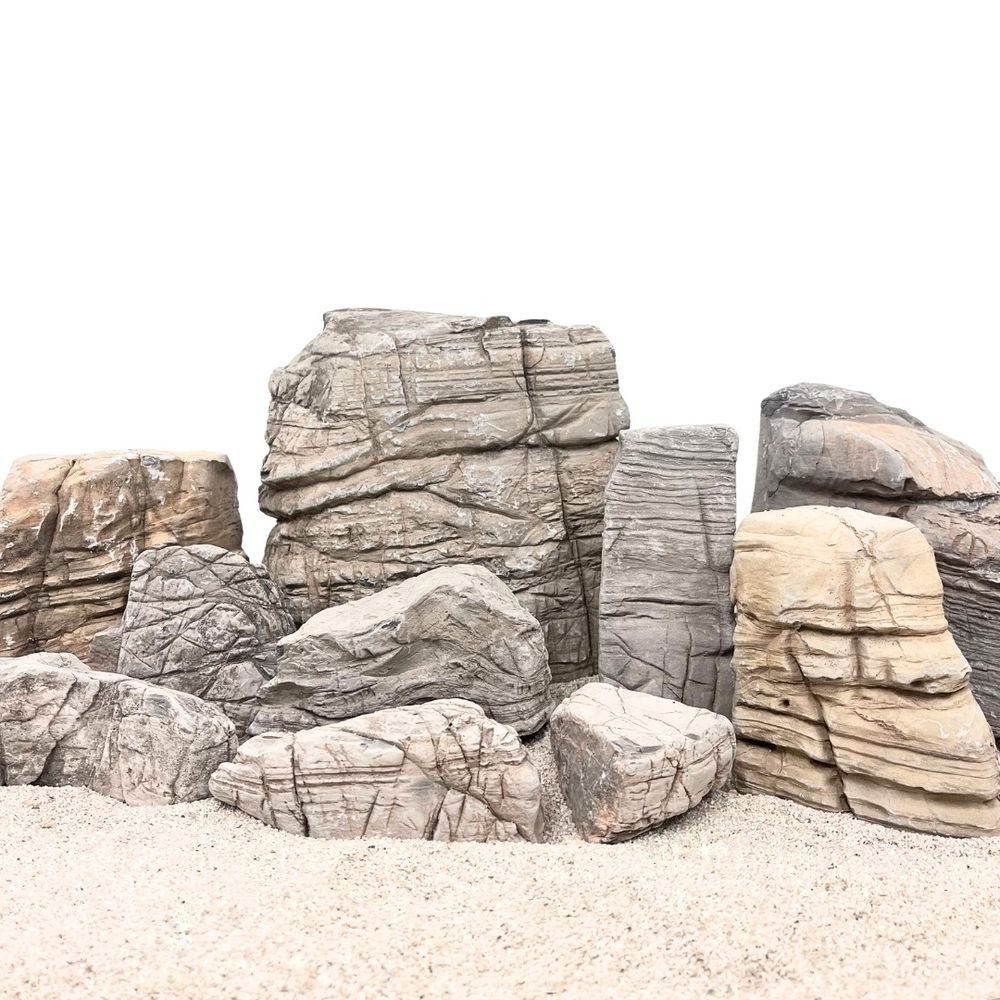 Aquaone Aquarium Aquarium Natursteine Sandwüsten Stein 1 Stück Gr. XL 3-10 kg