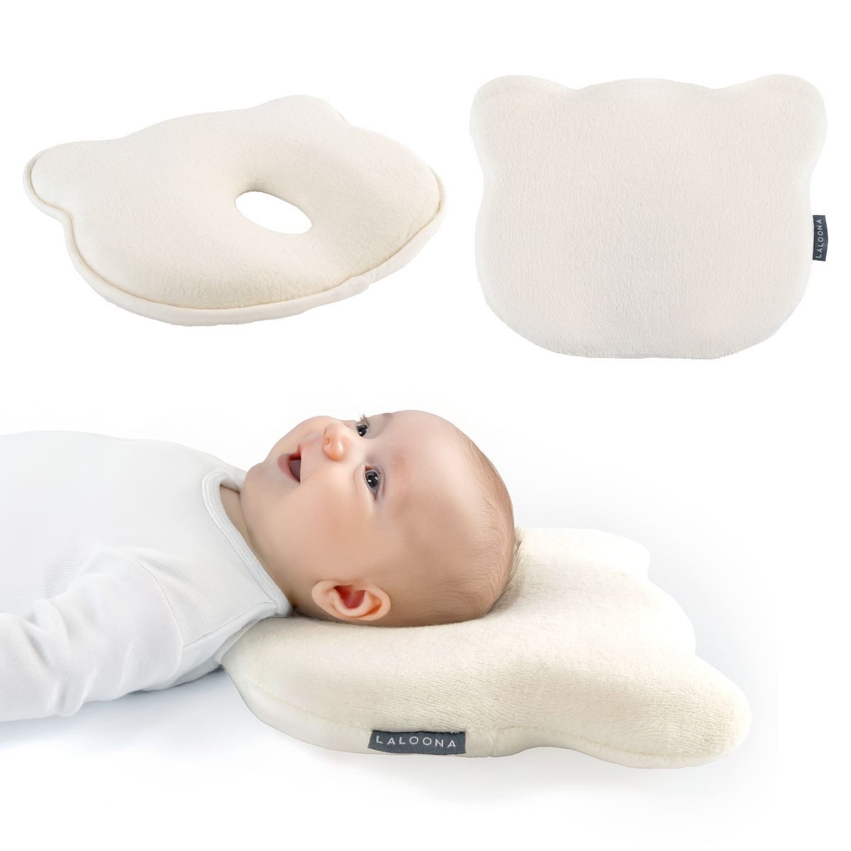 LaLoona Babykissen beige, Babykissen gegen Kopfverformung günstig online kaufen