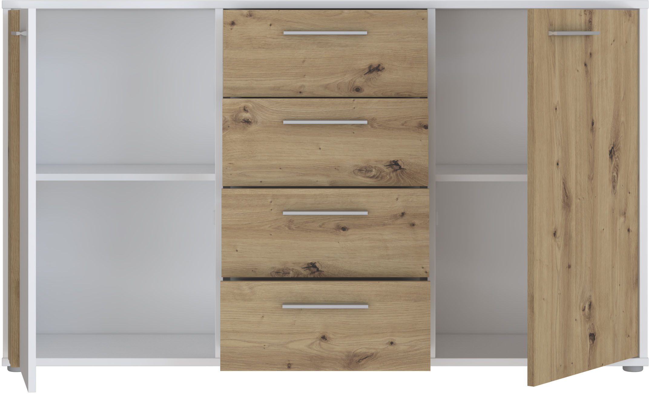 FORTE Sideboard Cardigan, Sideboard, 2 farbig, Stauraum, Schubkasten, Soft Close,Breite 142,6cm