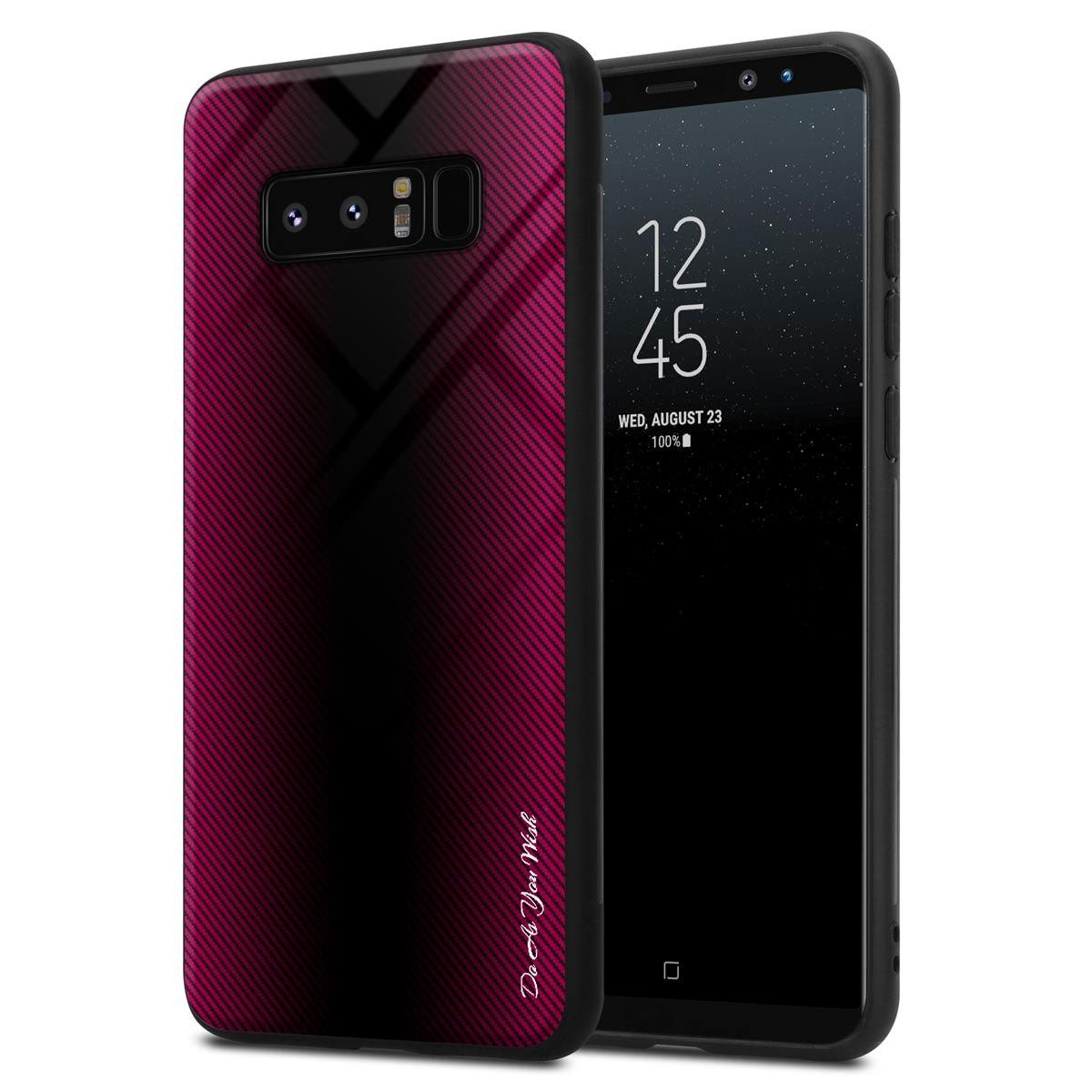Cadorabo Handyhülle für Samsung Galaxy NOTE 8 Hülle Samsung Galaxy NOTE 8, Robustes Hard Case - Handy Schutzhülle - Hülle - Back Cover Bumper