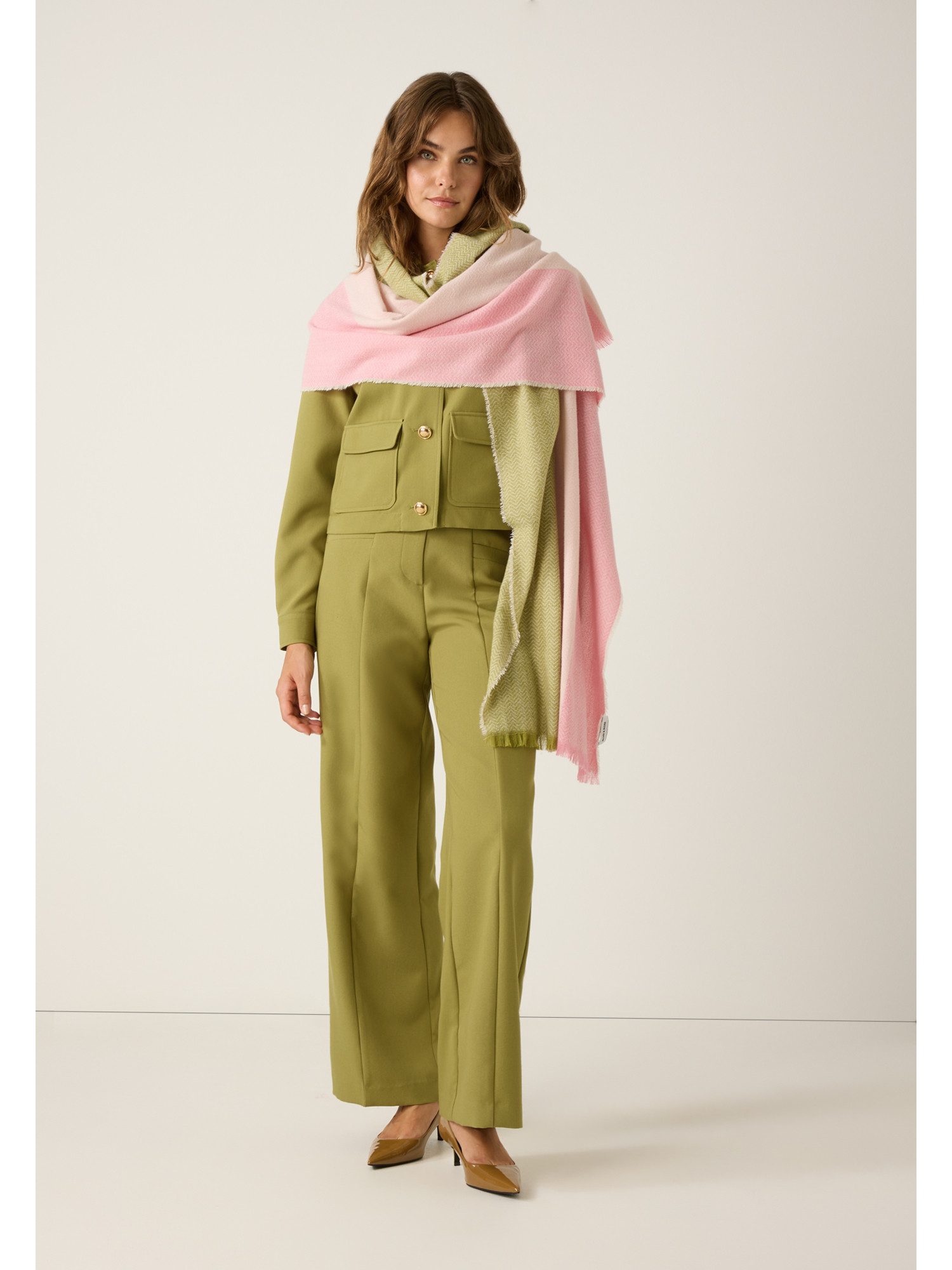 MORE&MORE Kurzarmshirt Shirtbluse Materialmix günstig online kaufen