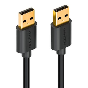 deleyCON deleyCON 1m USB 2.0 Datenkabel - USB A-Stecker zu USB A-Stecker USB-Kabel