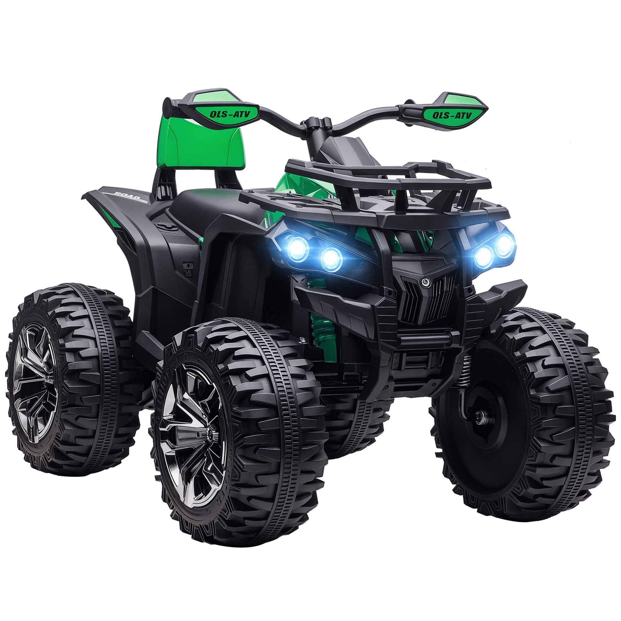 HOMCOM Elektro-Kinderquad Kinder Quad, Vorwärts-Rückwärtsfunktion, 2 Motor, Kinderfahrzeug, Belastbarkeit 30 kg, (1-tlg), für Kinder 3-5 Jahre, Grün