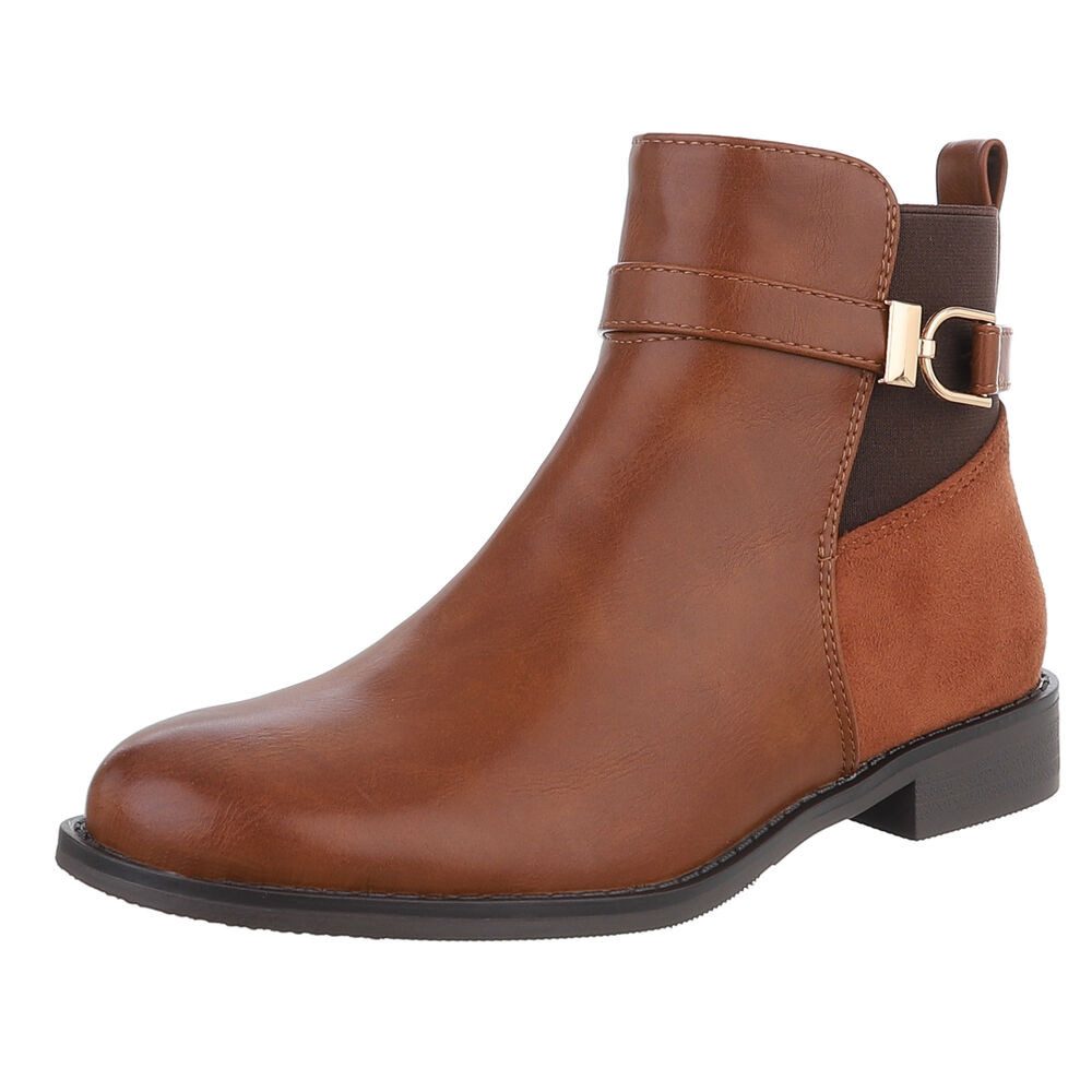 Ital-Design Elegante Damen Stiefeletten mit Schnalle für Herbst/Winter Stie günstig online kaufen