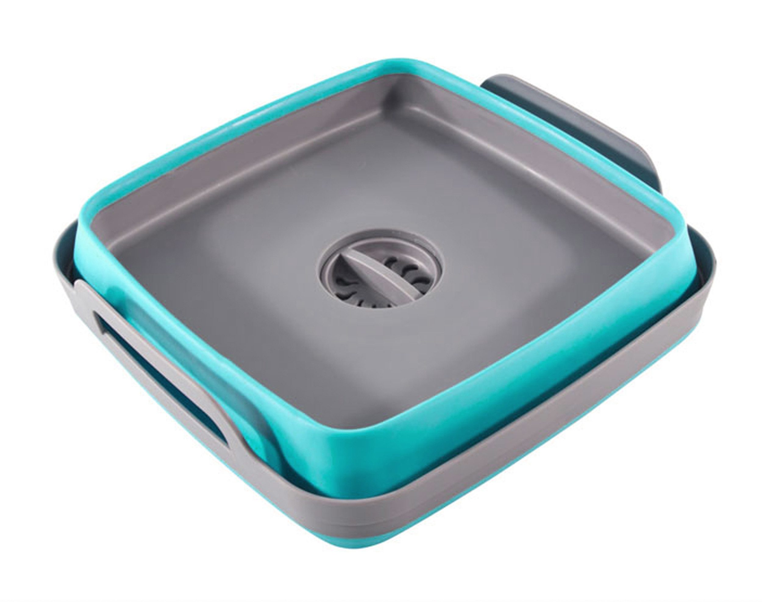 HIT Trading Waschschüssel SPÜLSCHÜSSEL 10L faltbar 30x30cm platzsparend Waschbecken 5 (Grün), Faltschüssel Waschschüssel Campingschüssel Camping Spül Korb