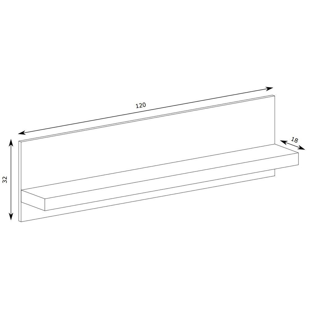 Lomadox Wandregal INGENIO-161, Wandboard Bücherregal Regal günstig online kaufen