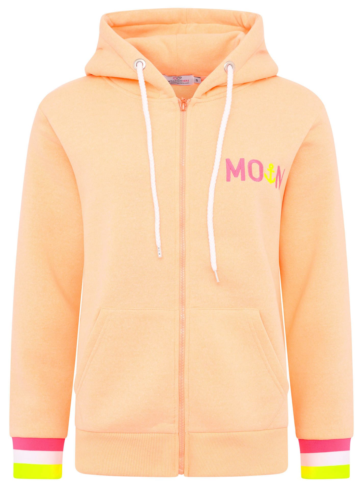 Zwillingsherz Kapuzensweatjacke Hoodiejacke Moin" Mit Kapuze