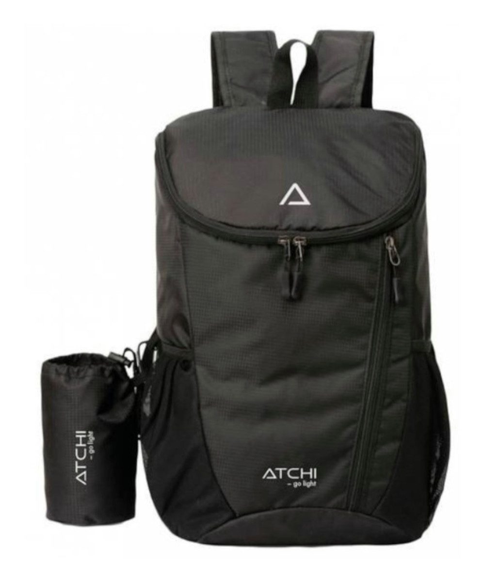 Atchi Minirucksack Atchi faltbarer Rucksack 22 Liter, schwarz