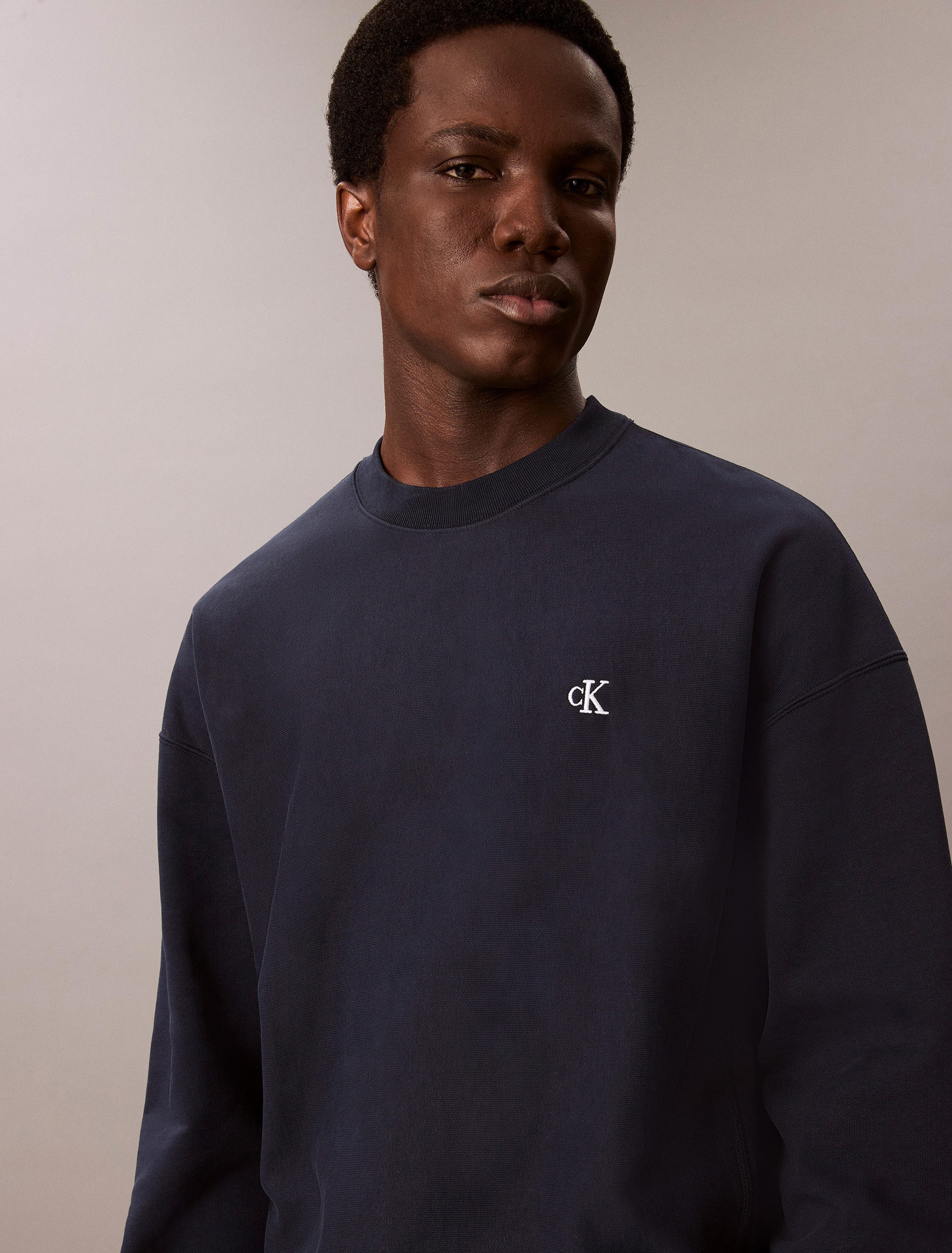 Calvin Klein Jeans Sweatshirt PRMM TRRY MNGRM CN S Mit Rundhalsausschnitt günstig online kaufen