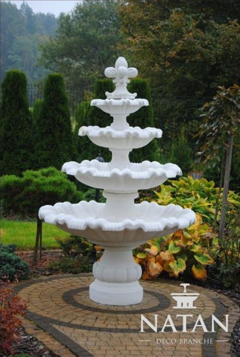 JVmoebel Skulptur Zierbrunnen Springbrunnen Brunnen Garten Fontaine Teich Deko GRECO