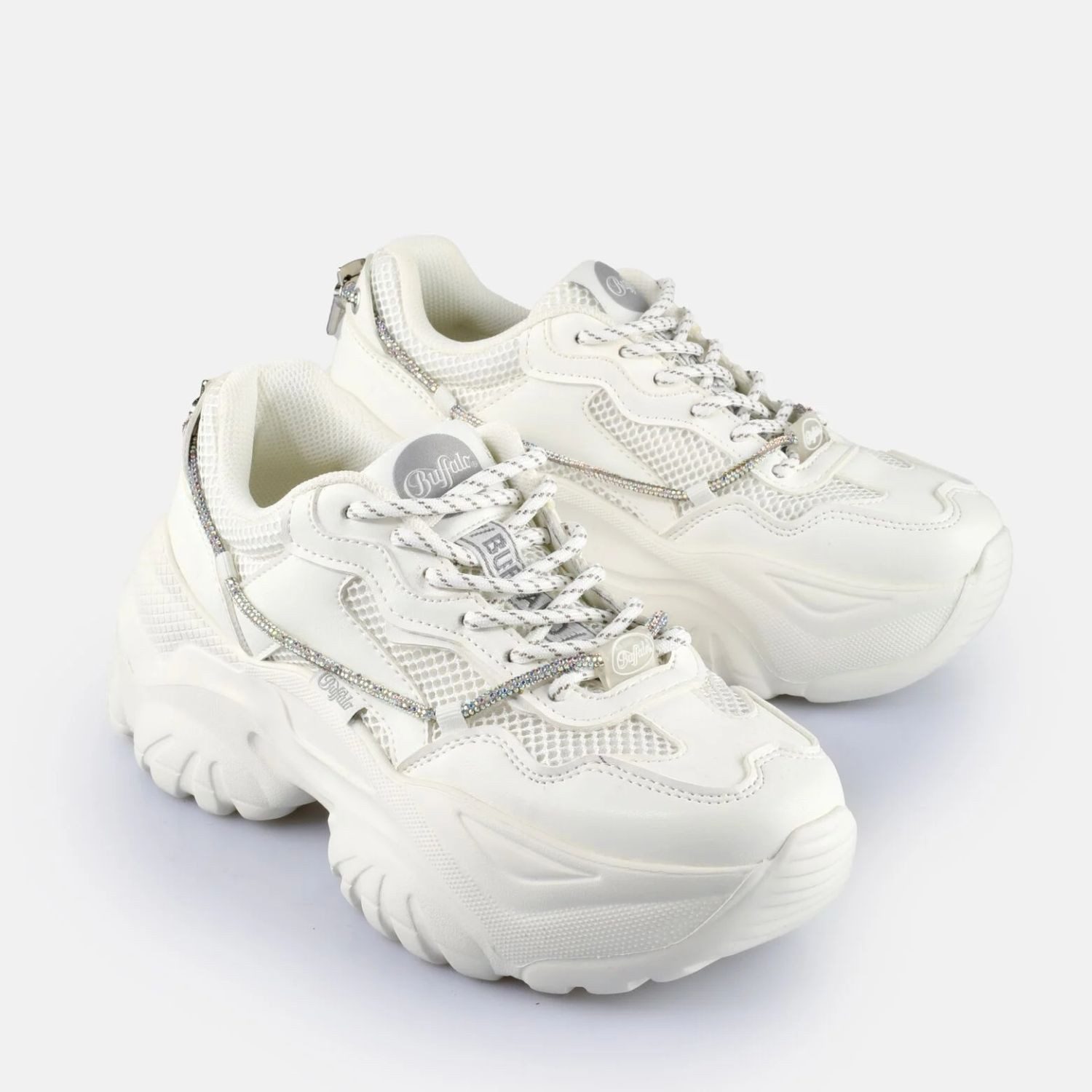 Buffalo Buffalo Bliss Luxe Wildlederoptik Sneaker Weiß Sneaker günstig online kaufen