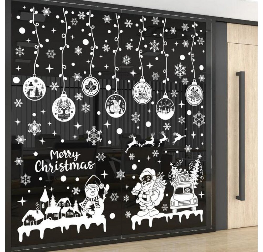 Thumbnail - Coonoor Aufkleber Fensteraufkleber Weihnachten Schneeflocken Weihnachtsdekoration, (237tlg)